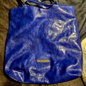 BCBGeneration Tote Bag Cobalt Blue Faux Vegan Leather Magnetic Closure Purse